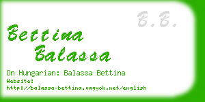 bettina balassa business card